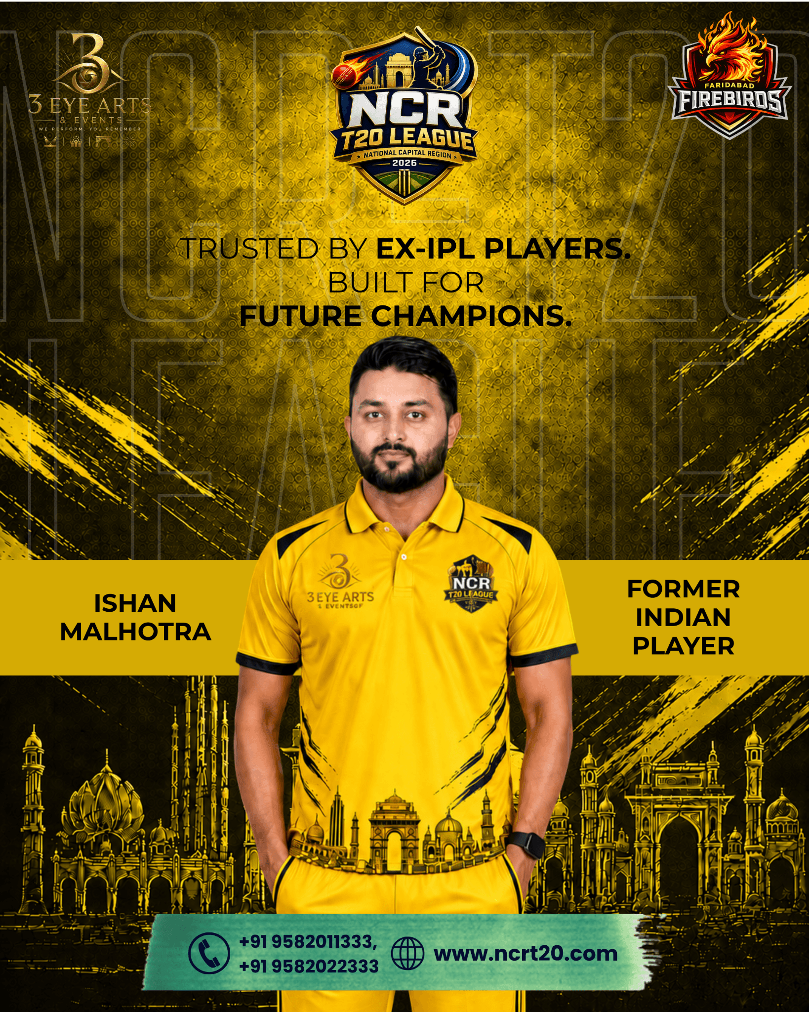We’re excited to announce that Ishan Malhotra will be participating in the NCR T20 League!