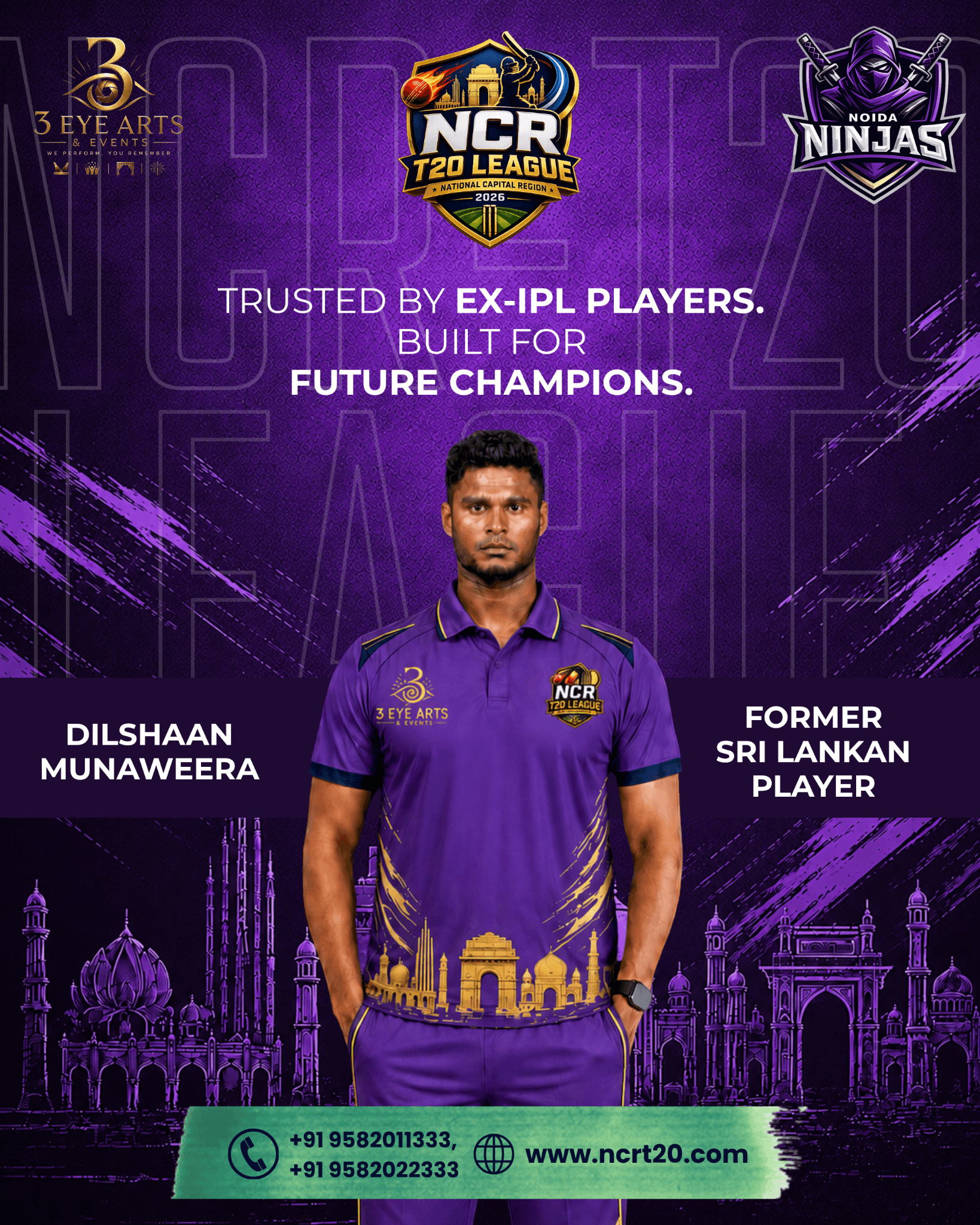 We’re excited to announce that DILSHAN MUNWEERA will be participating in the NCR T20 League!