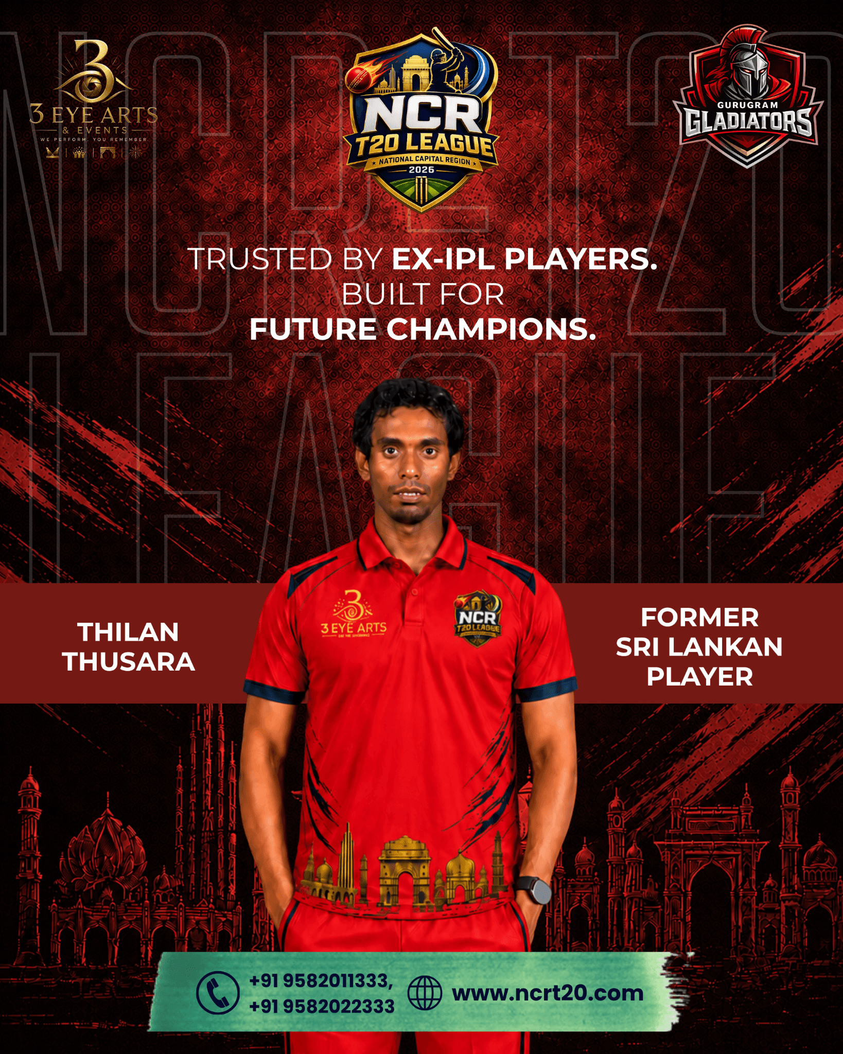 We’re excited to announce that THILAN THUSHARA will be participating in the NCR T20 League!